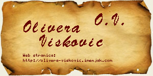 Olivera Višković vizit kartica